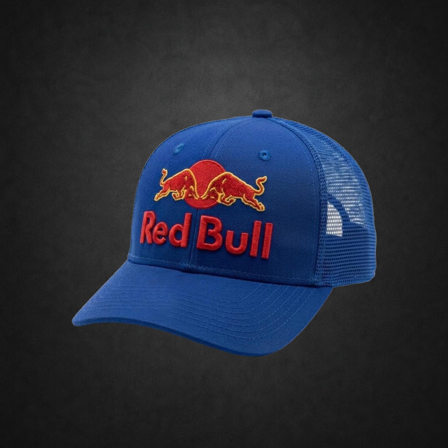 Red Bull Blue Racing Trucker Hat – Embroidered Mesh Cap