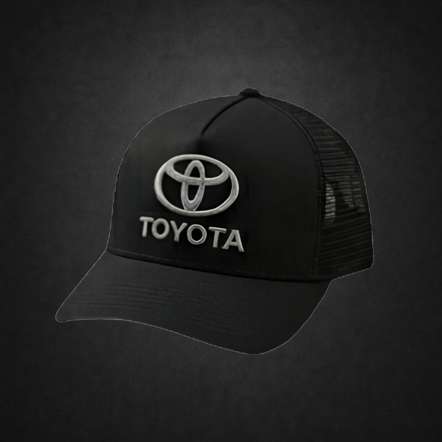 Toyota Premium Black Trucker Cap – Mesh Back Adjustable Snapback Hat