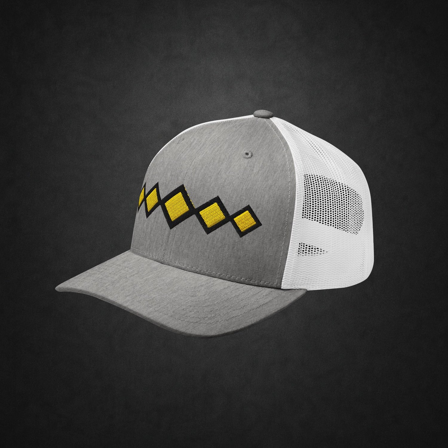 Custom Trucker Cap – Gray & White Mesh Snapback Hat | Kepi Caps