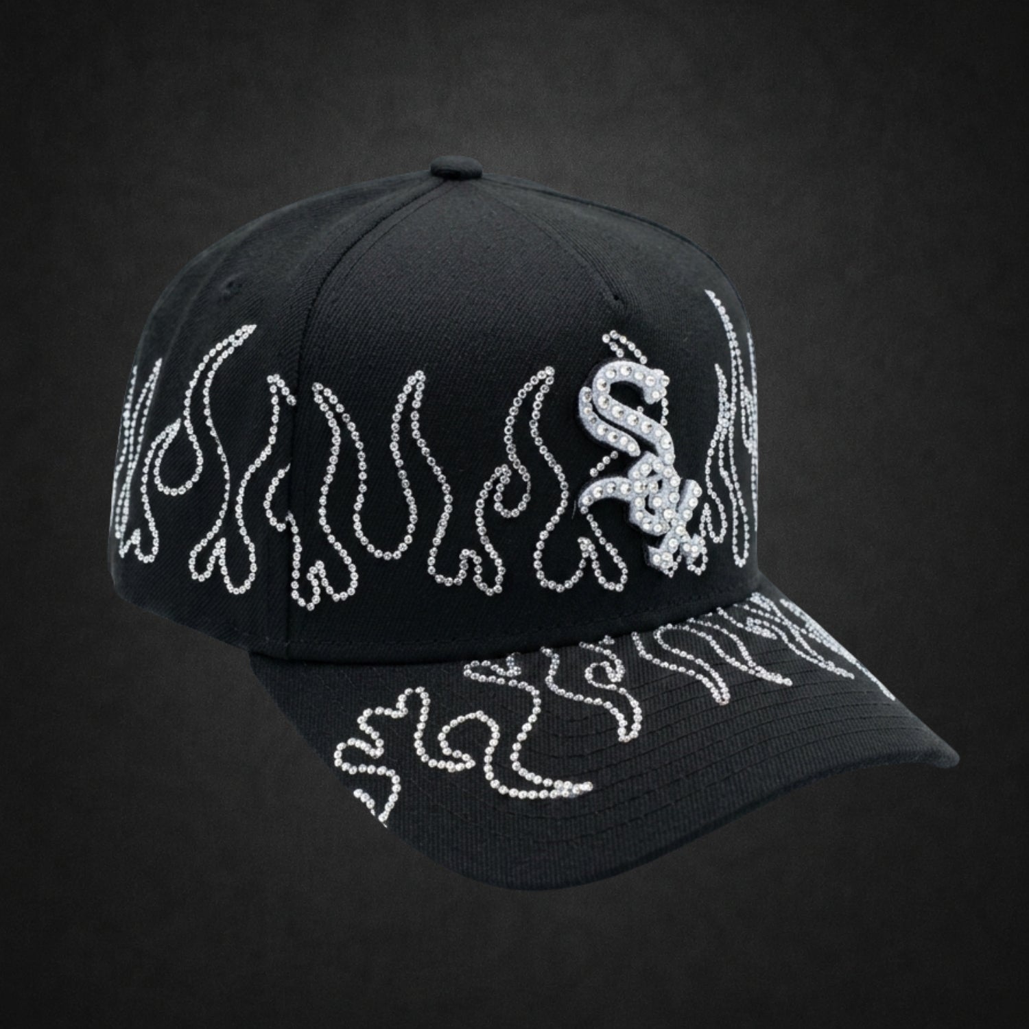 Chicago White Sox Snapback Hat with Rhinestones