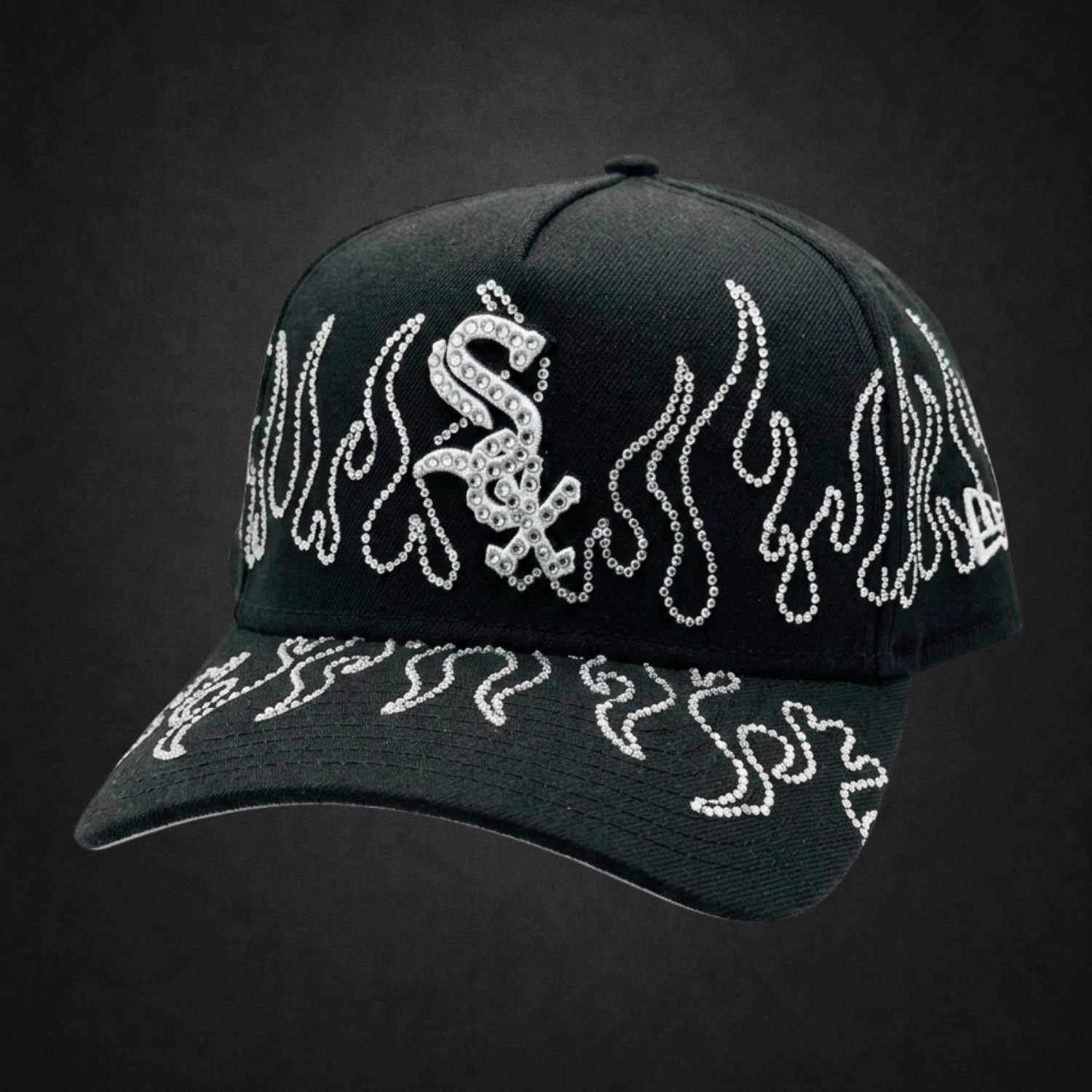 Chicago White Sox Snapback Hat with Rhinestones
